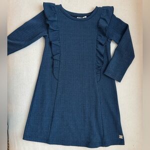 Deux par Deux Navy Ruffle Dress